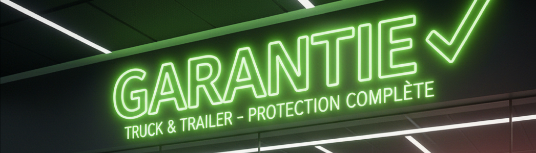 Enseigne Garantie protection complète pour camion et remorque, liée au respect des normes OEM en réparation diesel